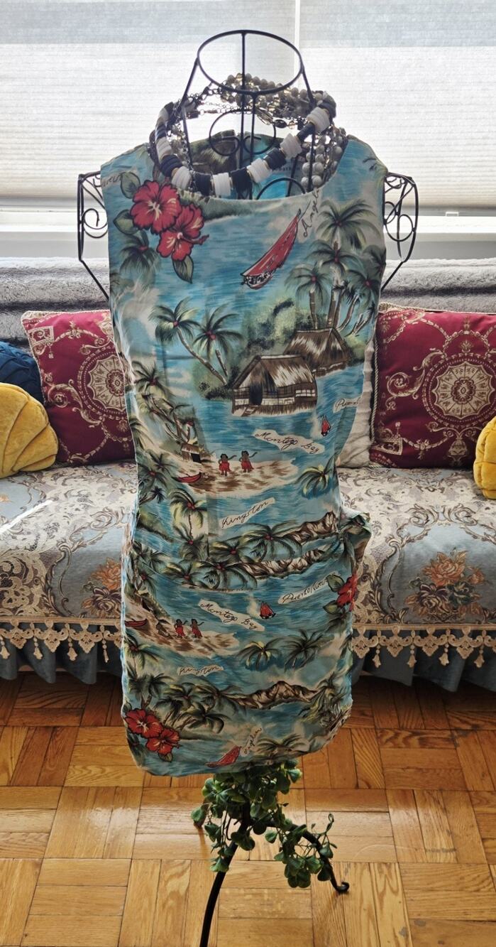 Vintage Jonathan Martin sleeveless Wrap Dress Colorful Sz 5